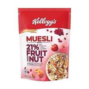 Kelloggs muesli wth pech,raisin,aple,papaya&almnd 240g