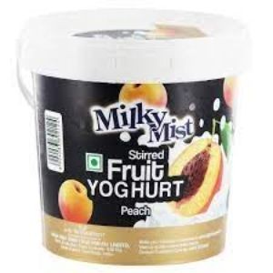 Milky mist stirred fruit yoghurt peach 100 gm