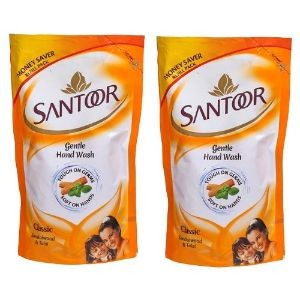 Santoor gentle h/w classic sandalwood & tulsi 180ml buy 1 get 1