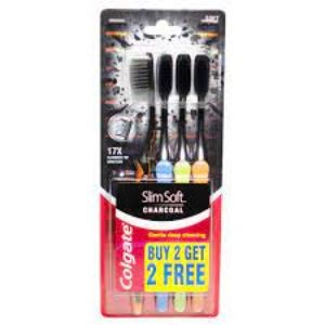 Colgate slim soft charcoal t/b medium buy 2 get 2