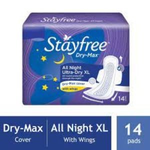 Stayfree dry max all night ultr dry xl wing 14pads