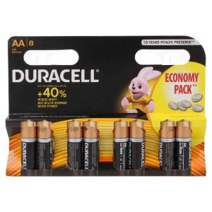 Duracell aa/8 1.5v alkaline batteries