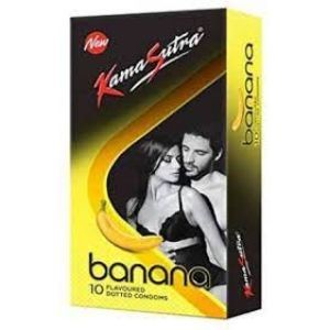 Kama sutra excite banana dot condoms 10nos