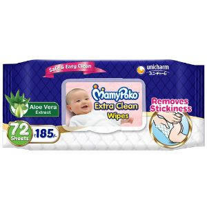 Mamypoko extra clean wipes aloe vera extract  72 sheets