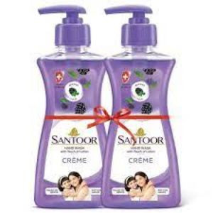 Santoor h/w berries & tulsi creme 215ml +215ml