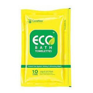 Carenow eco bath towelettes  10 large wipes