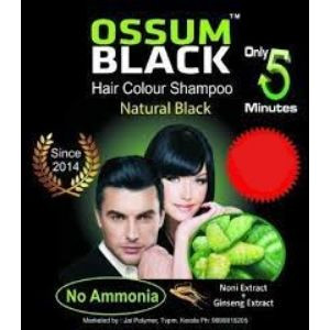 Ossum black hair colour shampoo natural black 15 ml