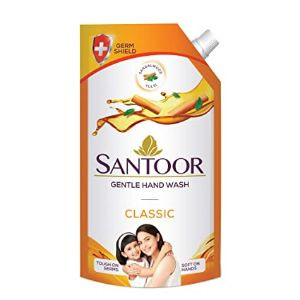 Santoor gentle h/w classic sandal wood & tulsi 750ml