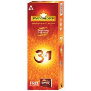 Mangaldeep premium quality incense 3 in 1 102g