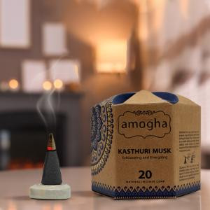 Iris Amogha Incense Cone Kasthuri Musk 536