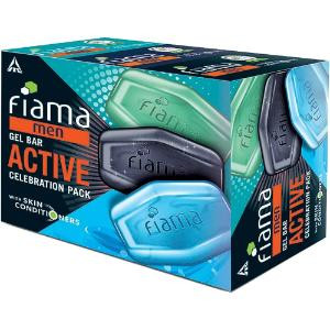 Fiama Men Gel Bar Active Celebration Pack 375G  125*3