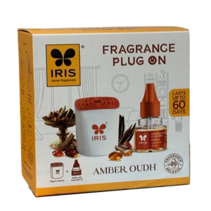 Iris Fragrance Plug On  Amber Oudh 30Ml + Device