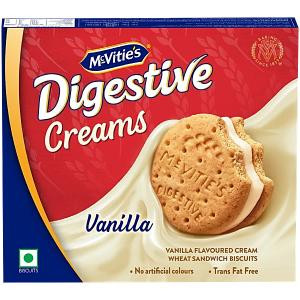 Mcvities Digestive Creams Vanilla  Wheat Sandwich Biscuits 400Gm (100G*4)