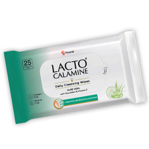 Lacto Calamine Daily Cleansing Wipes Aloe Vera 25 Wipes