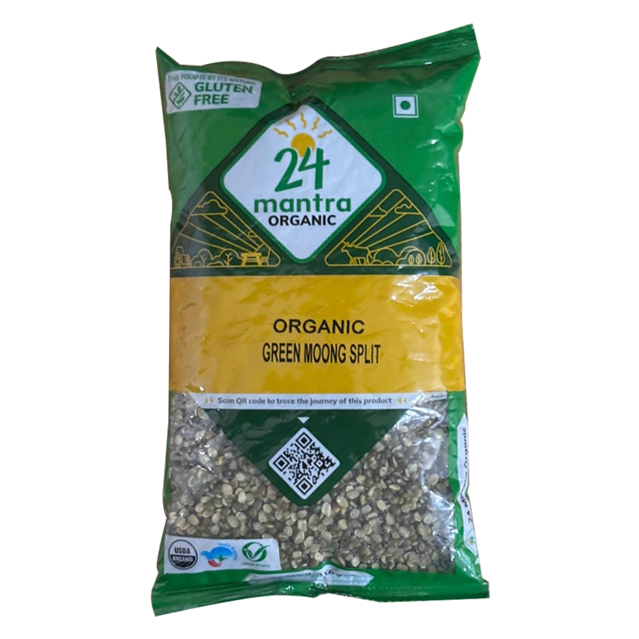 24 mantra organic green moong dal split 500 gm