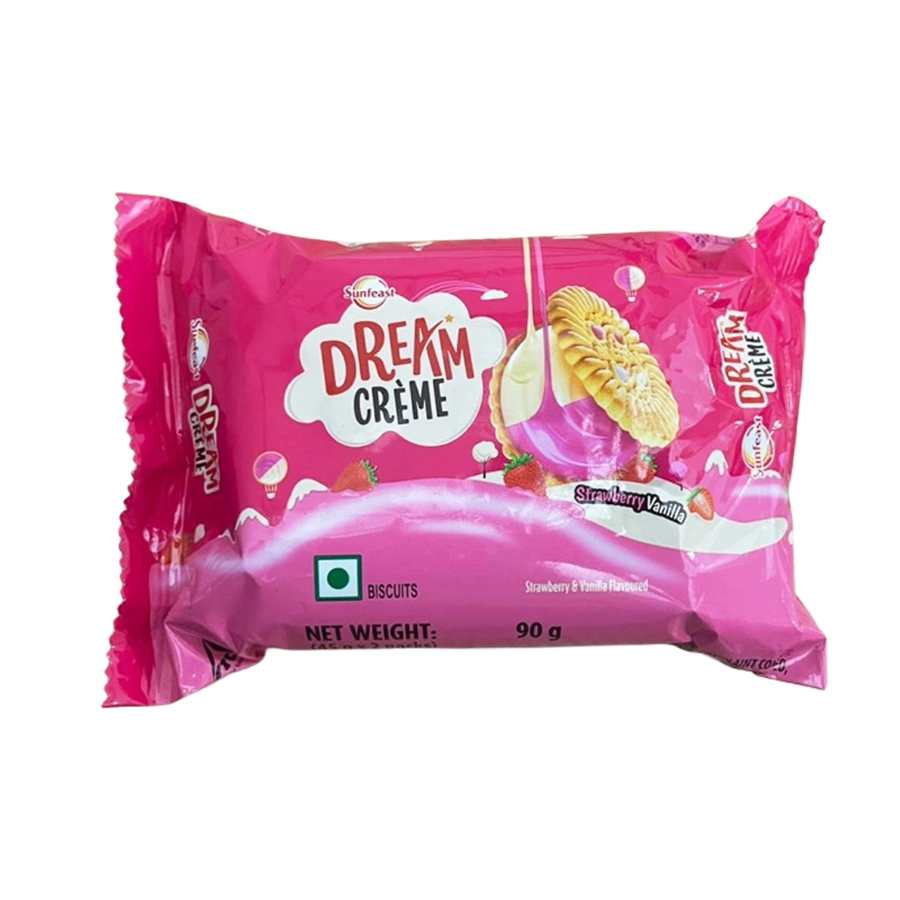 Sunfeast Dream Cream Strawberry & Vanila 90Gm