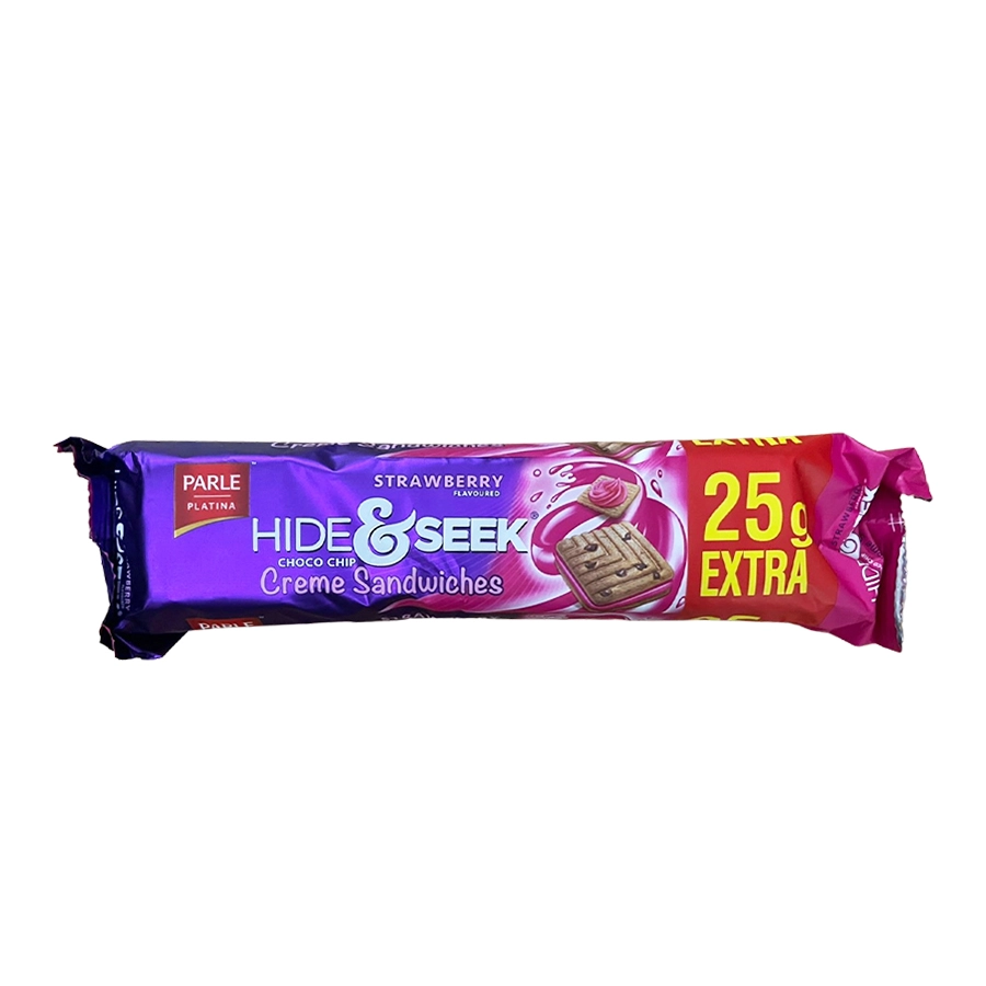 Parle Hide&Seek Strawberry Creme Sandwiches 125 Gm