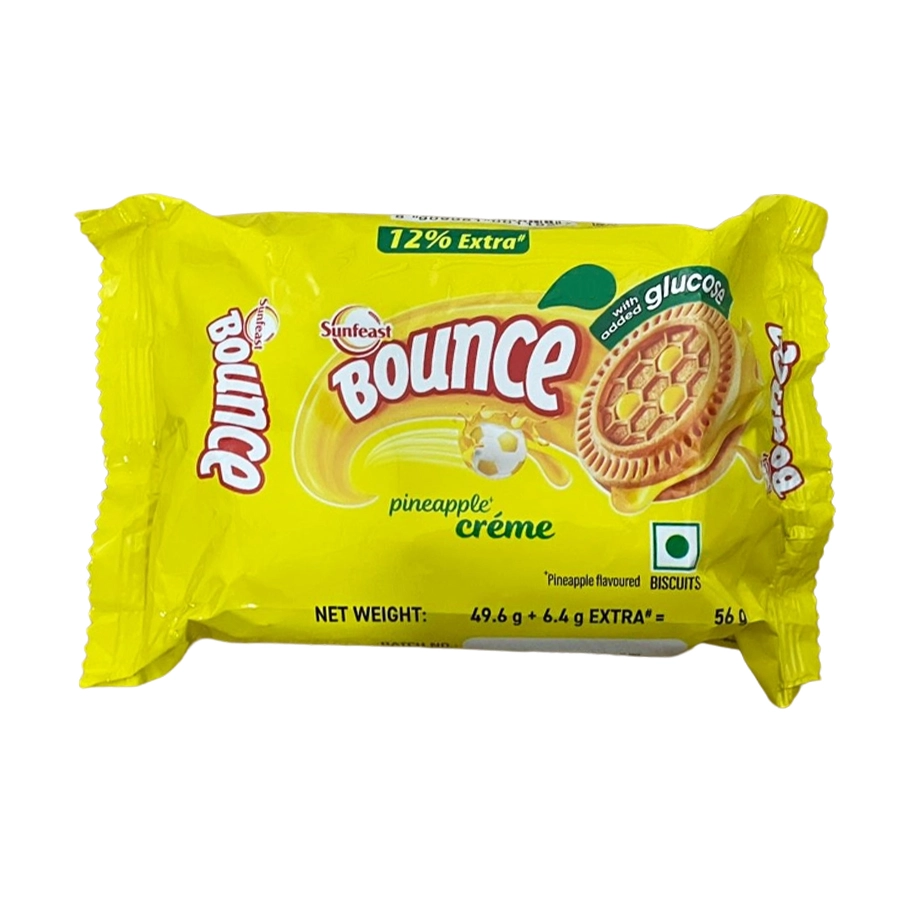 Sunfeast Bounce Pineapple Creme 56Gm