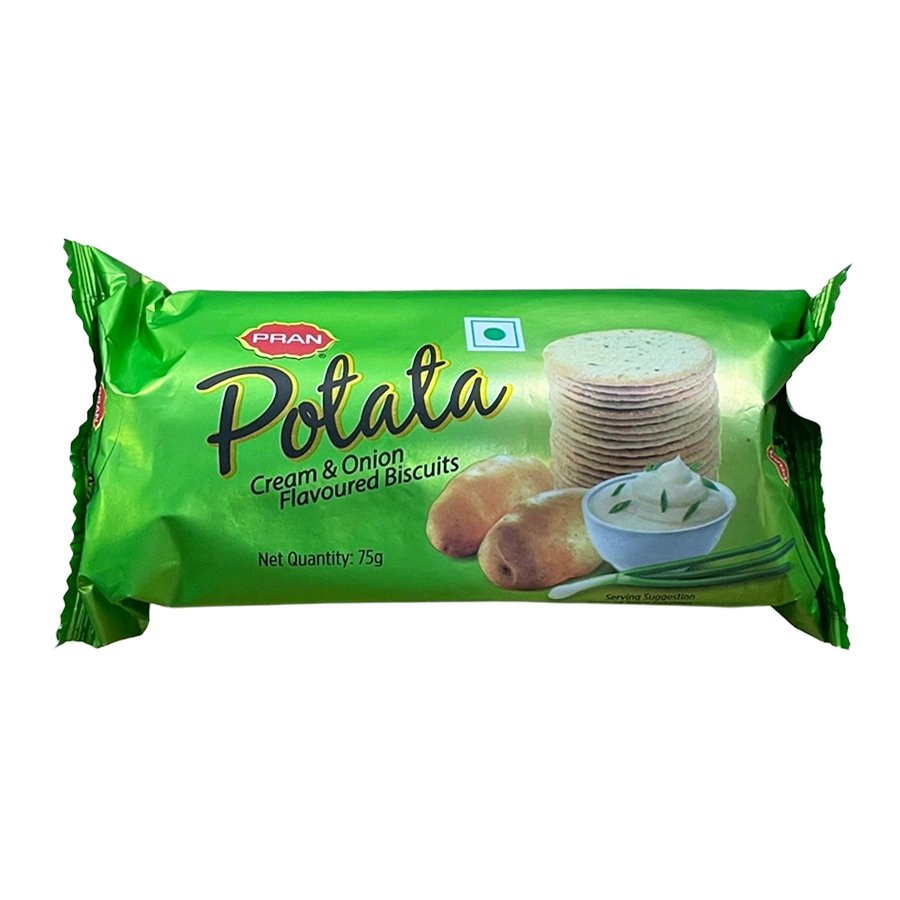 Pran Potata Cream & Onion Flv Biscuit 75Gm