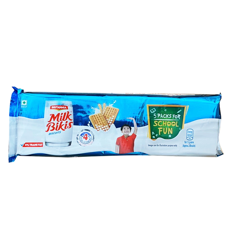 Britannia Milk Bikis Biscuits School Tiffin Pack 5*87G