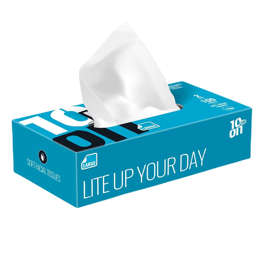10On Lite Soft Facial Tissues 100 Pulls