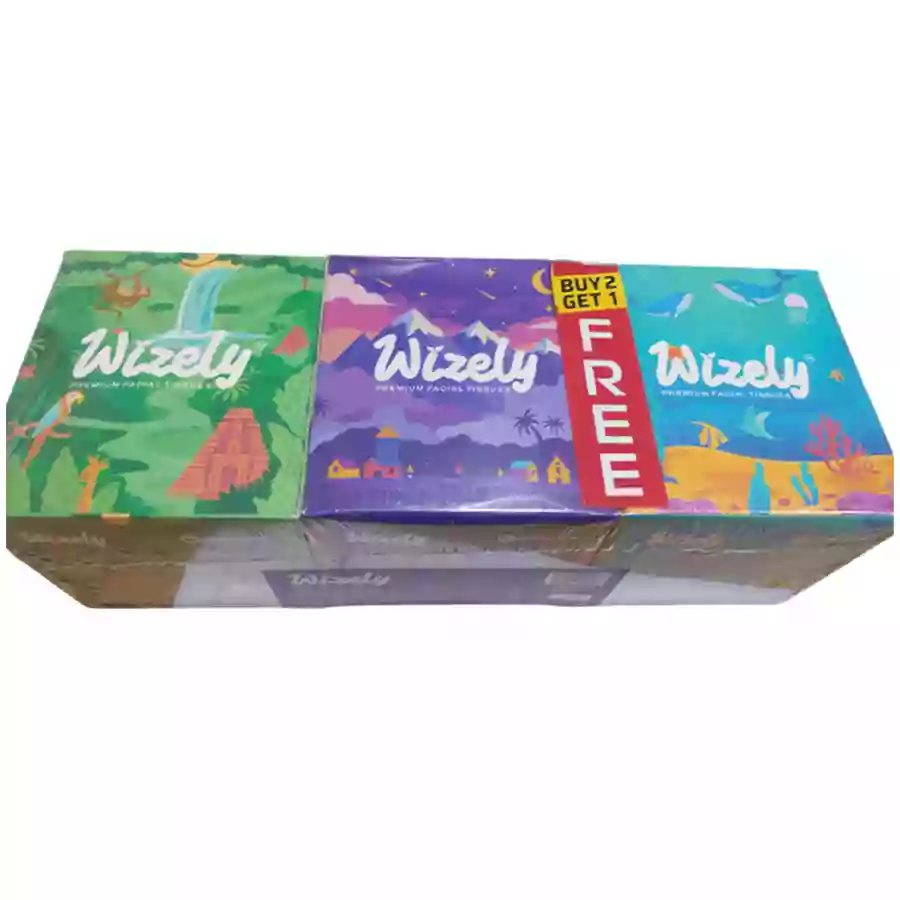 Wizelly Premium Facial Tissue Buy 2 Get 1 Free Box