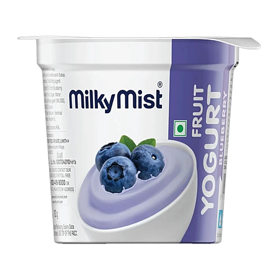 Milky mist stirred fruit yoghurt bluerry 100 gm