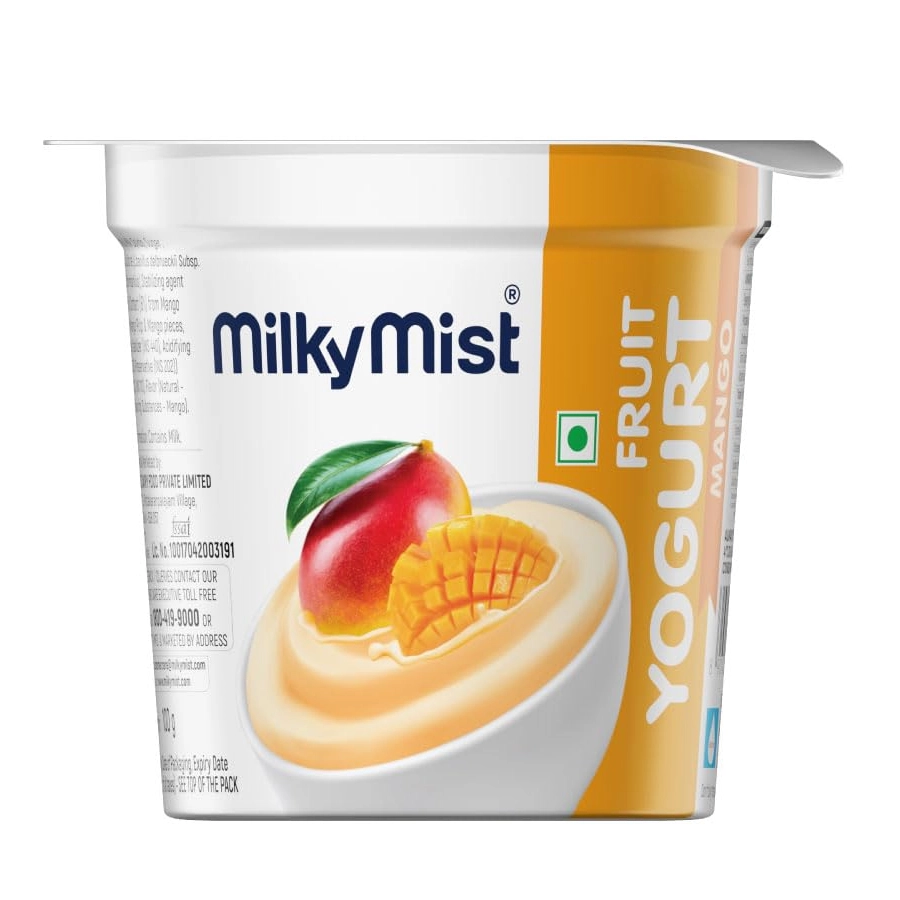 Milky mist fruit yoghurt mango 100 gm