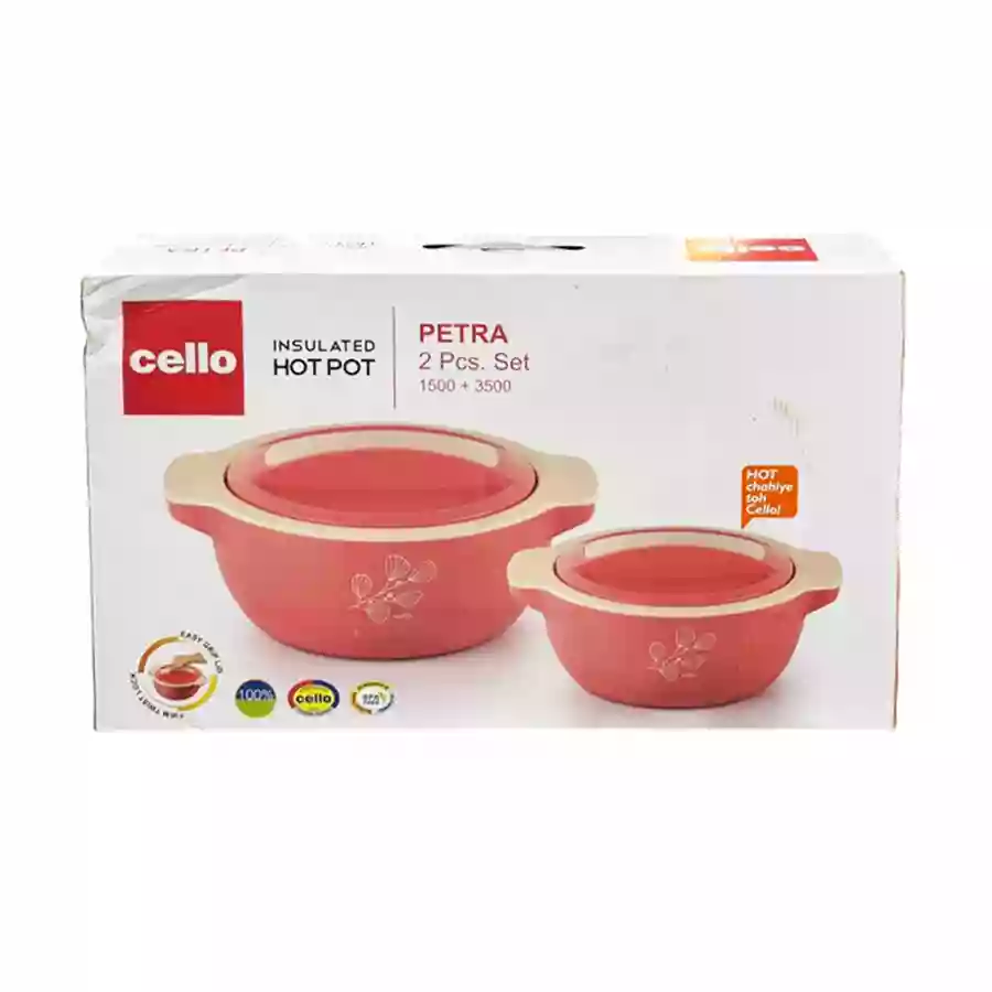 Cello Petra 2Pcs Casserole Set 1500+3500Ml