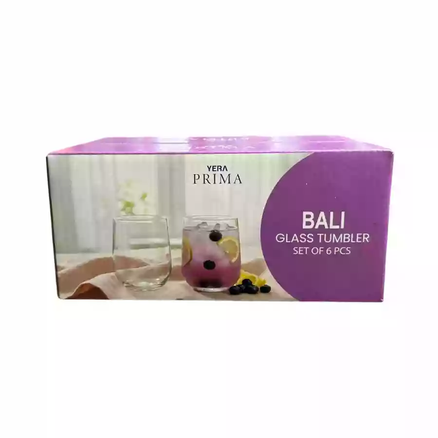Yera Prima Bali Glass Tumbler Set Of 6Pcs Tb9 255 Ml