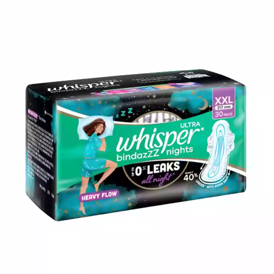 Whisper Bindazz Ultra Nights Heavy Flowxxl 317Mm 30 Pads