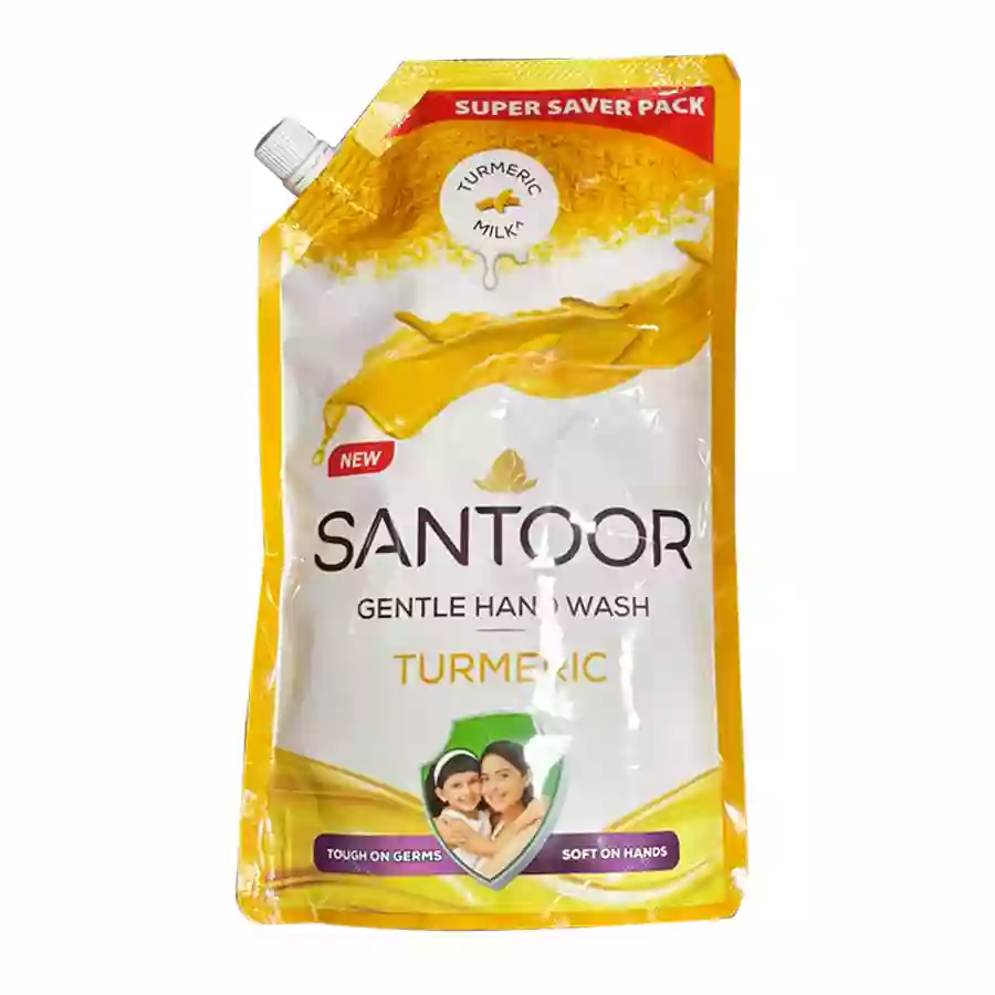 Santoor Gentle Hand Wash Turmeric 650Ml Pouch