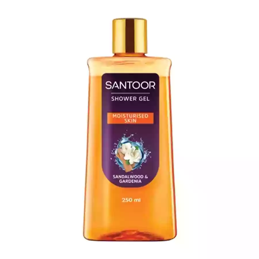 Santoor Shower Gel Moisturised Skin Sandalwood & Gardenia 250Ml