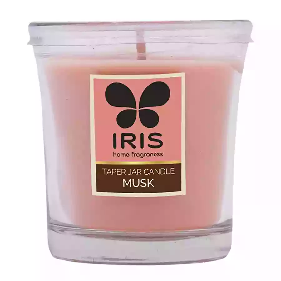 Iris  Musk Taper Jar Candle 110 Gm
