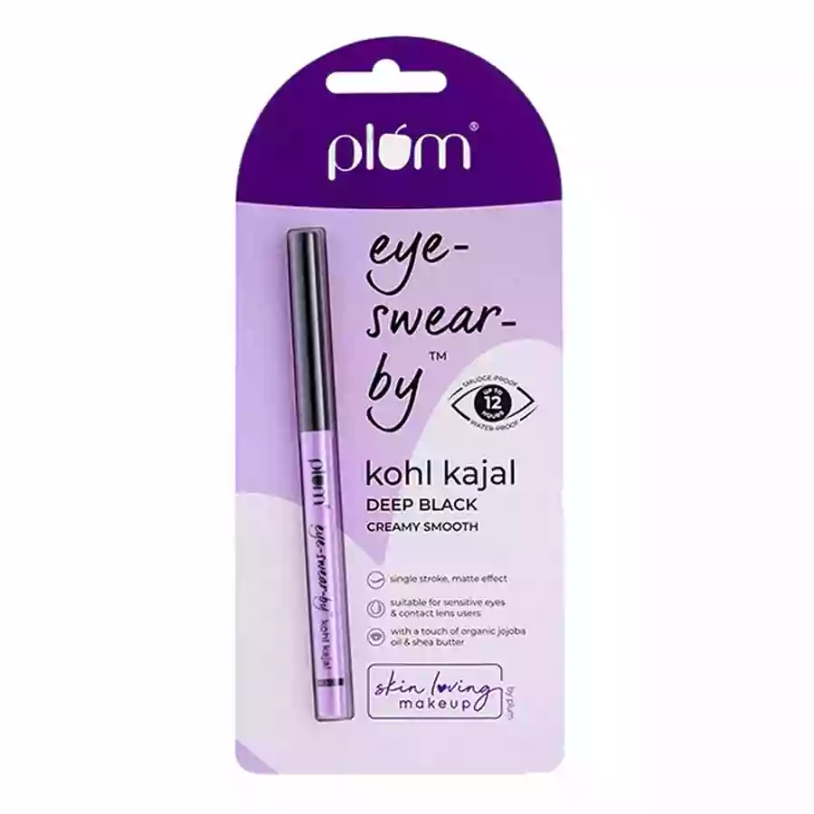 Plum Eye Swear Kohl Kajal Deep Black 0.35Gm