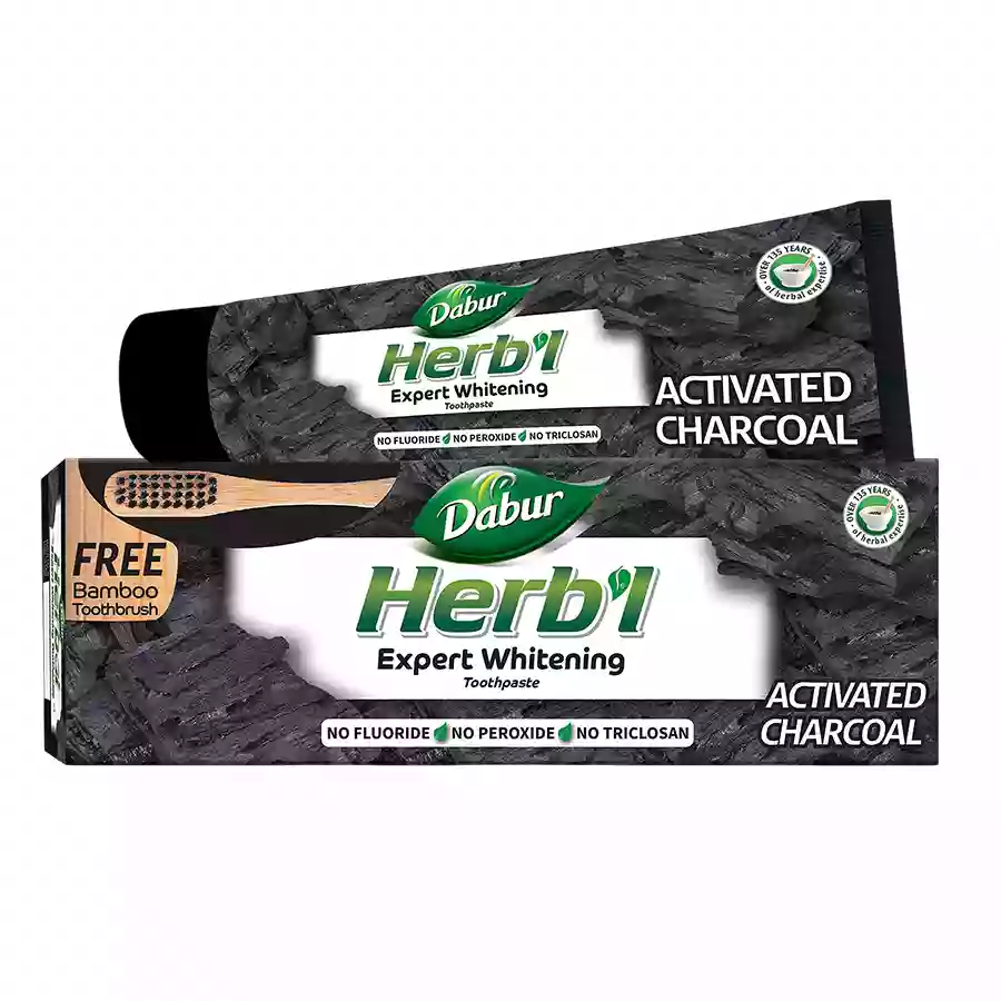 Dabur Herbal Expert Whitening Tooth Paste Charcoal 150G Imp