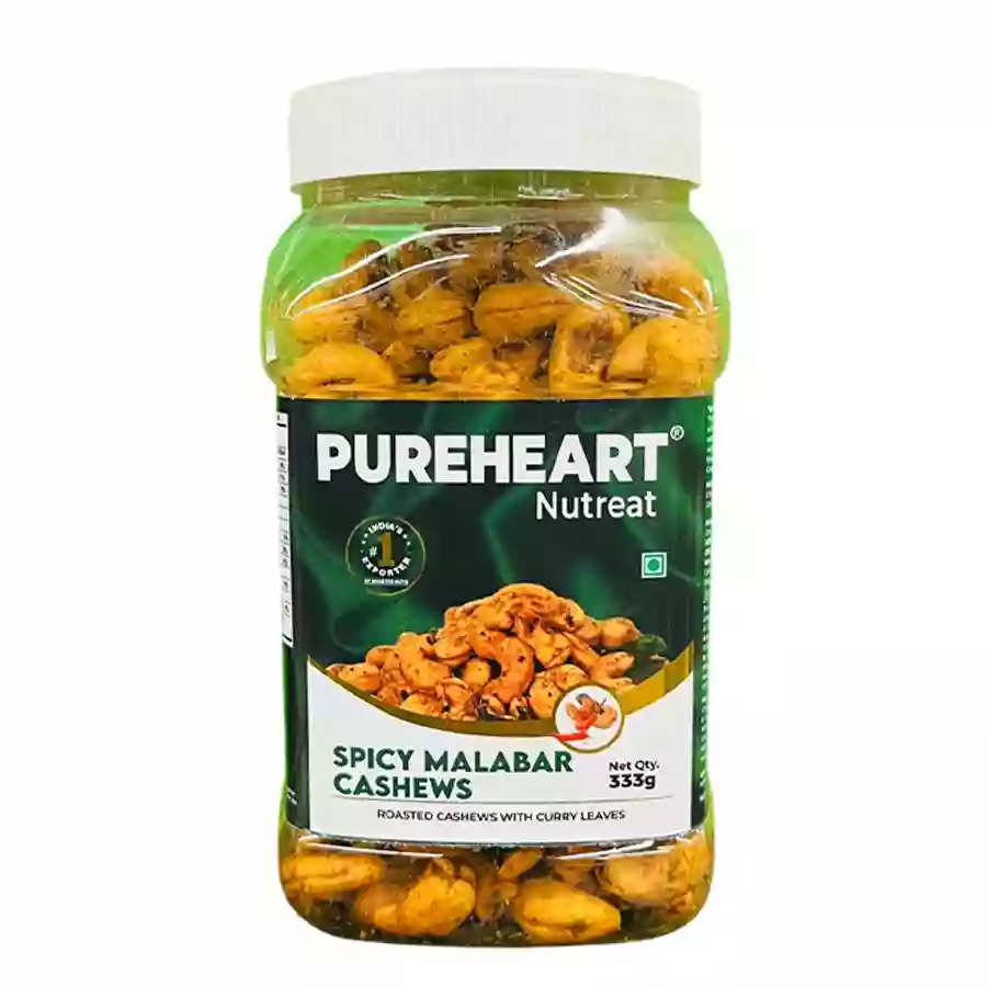 Pureheart Nutreat Spicy Malabar Cashews 333G Btl