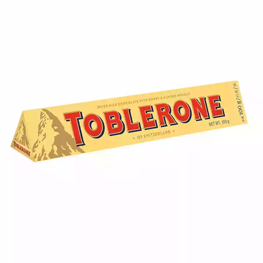 Toblerone Milk Chocolate With Honey&Almond 100 Gm Imp