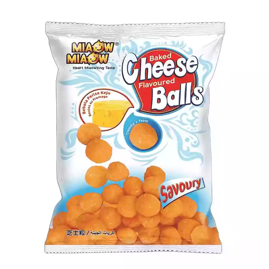 Miaow Miaow Cheese Balls 60Gm Imp